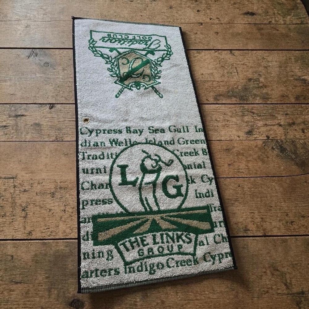 Golf Bag Towel  Tradition Golf Club The Links Group  36" X 16" Green Golfing
